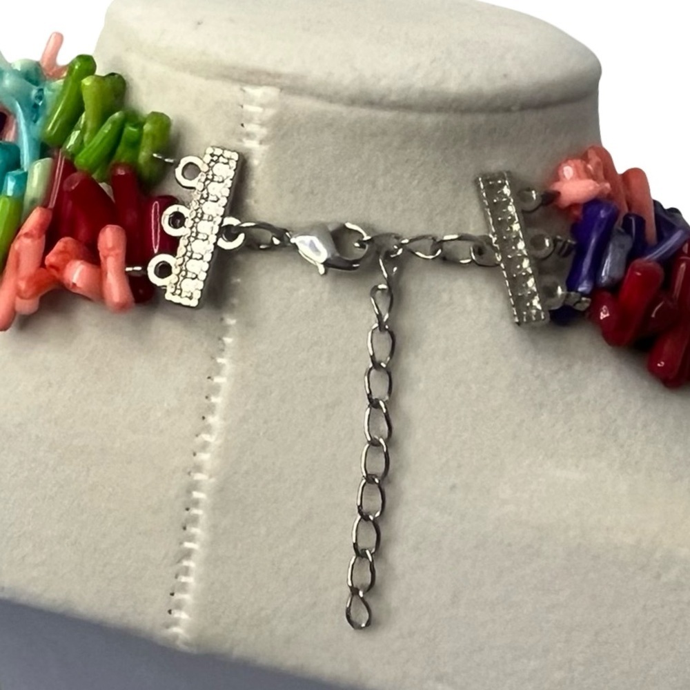 Multicolor Bamboo Coral Necklace - Picture 4 of 5